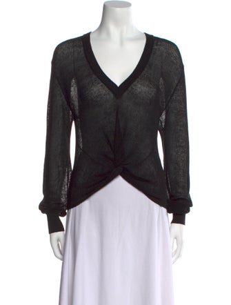 Veronica Beard Linen V-Neck Top