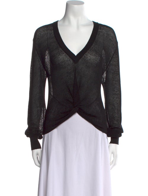 Veronica Beard Linen V-Neck Top