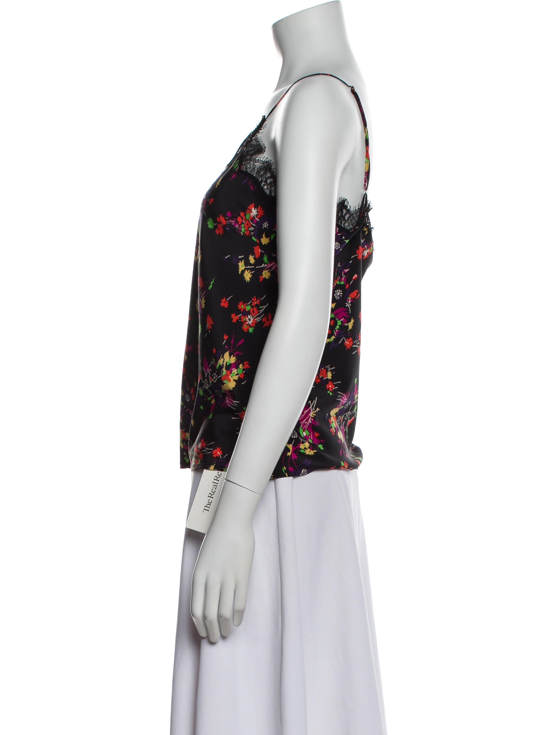 Veronica Beard Silk Floral Print Top