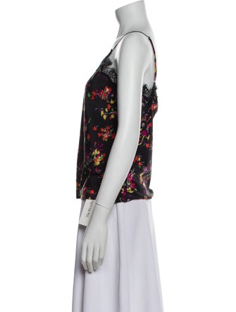 Veronica Beard Silk Floral Print Top