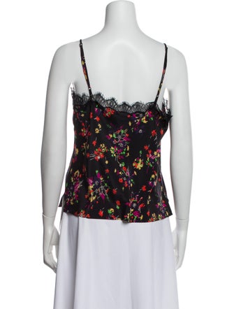Veronica Beard Silk Floral Print Top