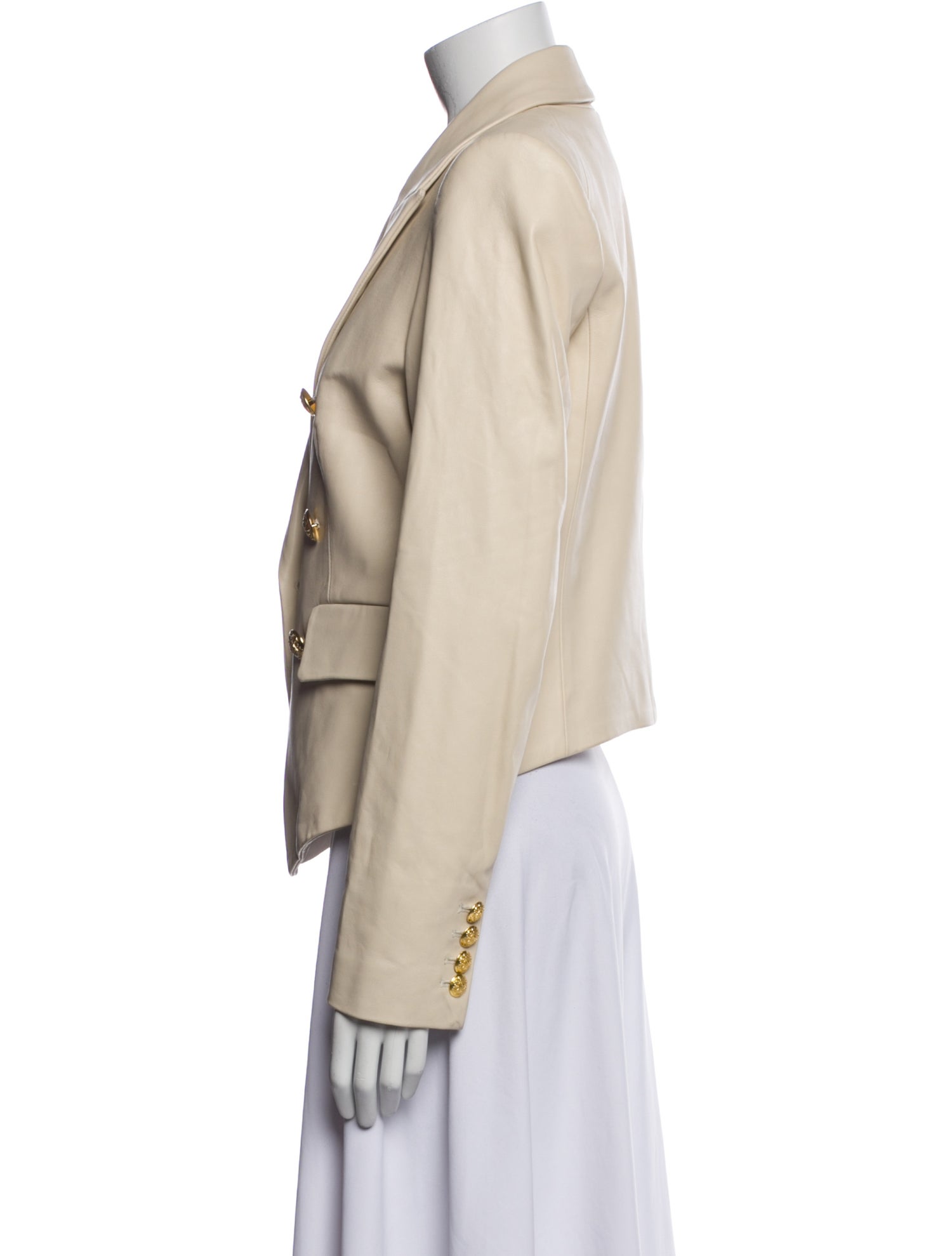 Veronica Beard Lamb Leather Blazer