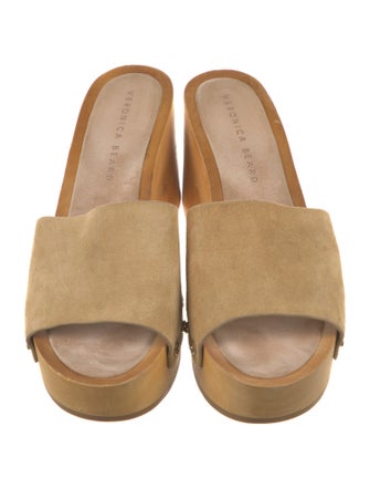 Veronica Beard Suede Studded Accents Slides