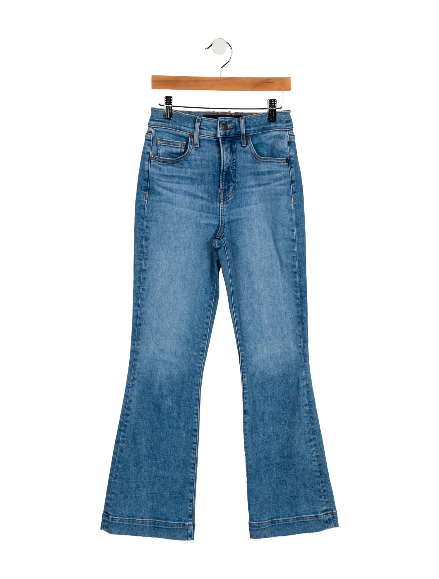 Veronica Beard Mid-Rise Wide Leg Jeans