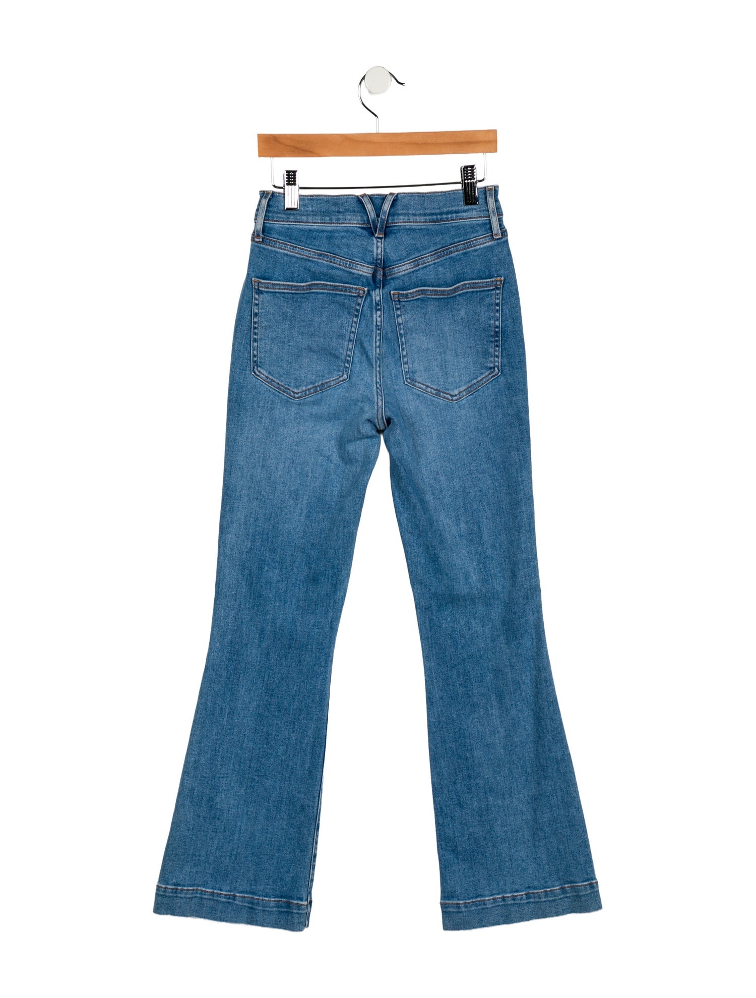 Veronica Beard Mid-Rise Wide Leg Jeans