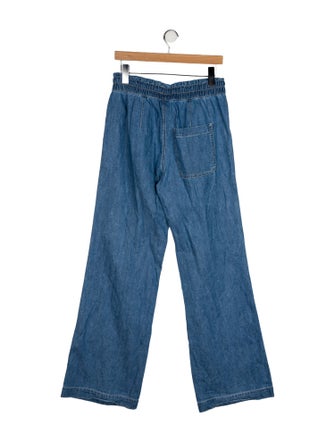 Veronica Beard High-Rise Wide Leg Jeans