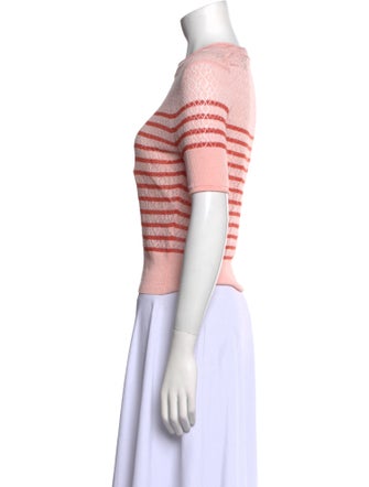 Veronica Beard Linen Striped Crop Top