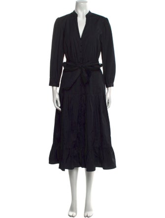 Veronica Beard V-Neck Long Dress