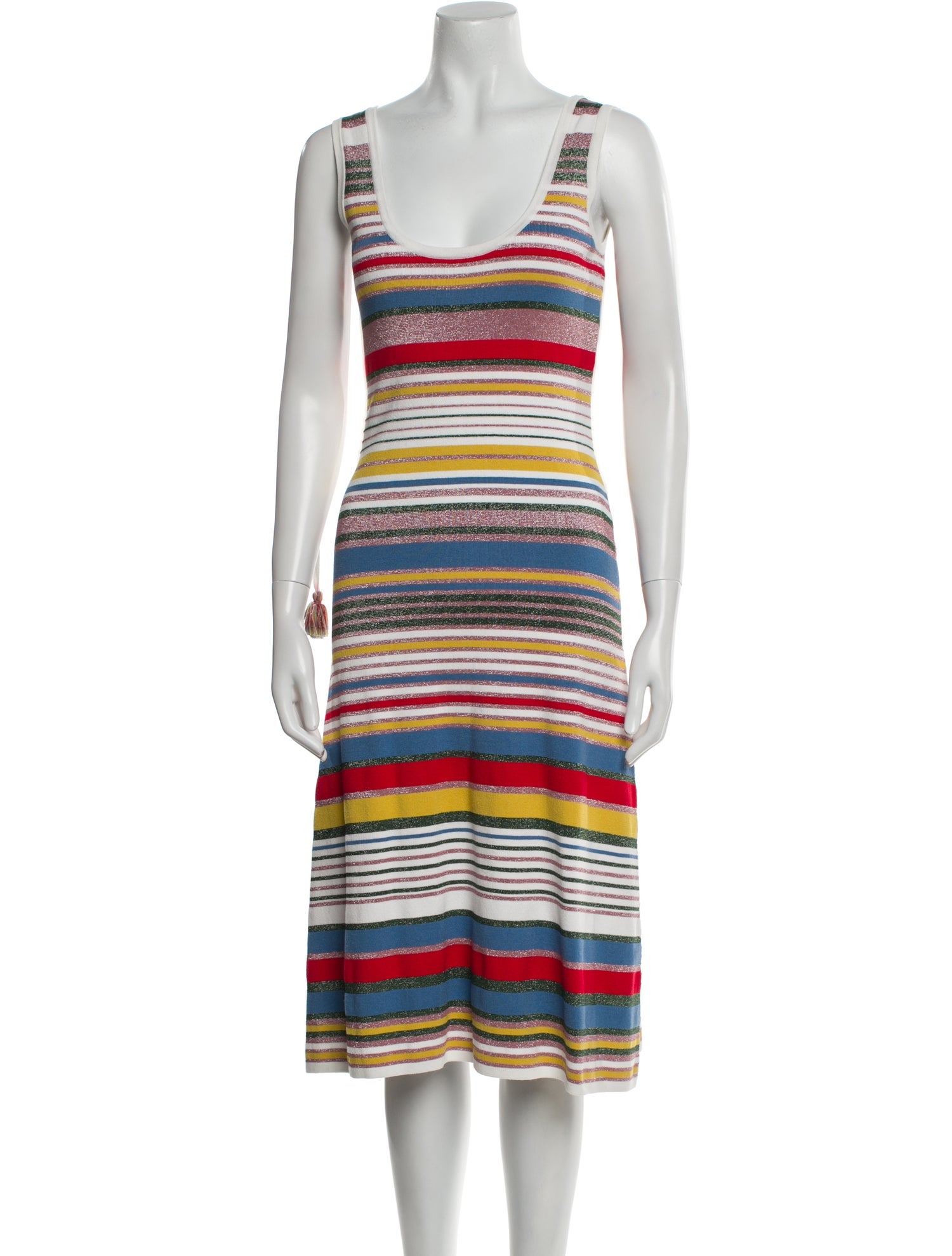 Veronica Beard Striped Midi Length Dress