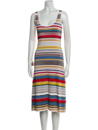 Veronica Beard Striped Midi Length Dress