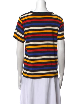 Veronica Beard Striped Scoop Neck T-Shirt