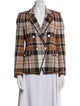 Veronica Beard Plaid Print Blazer