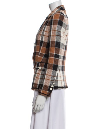 Veronica Beard Plaid Print Blazer