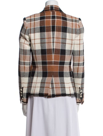 Veronica Beard Plaid Print Blazer