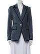 Veronica Beard Virgin Wool Houndstooth Print Blazer
