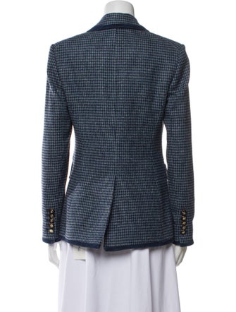 Veronica Beard Virgin Wool Houndstooth Print Blazer