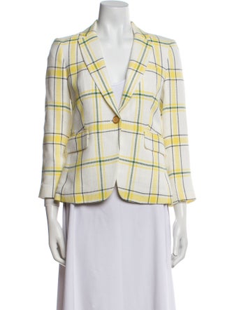 Veronica Beard Plaid Print Blazer