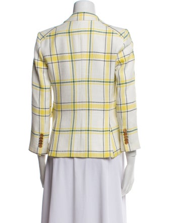 Veronica Beard Plaid Print Blazer