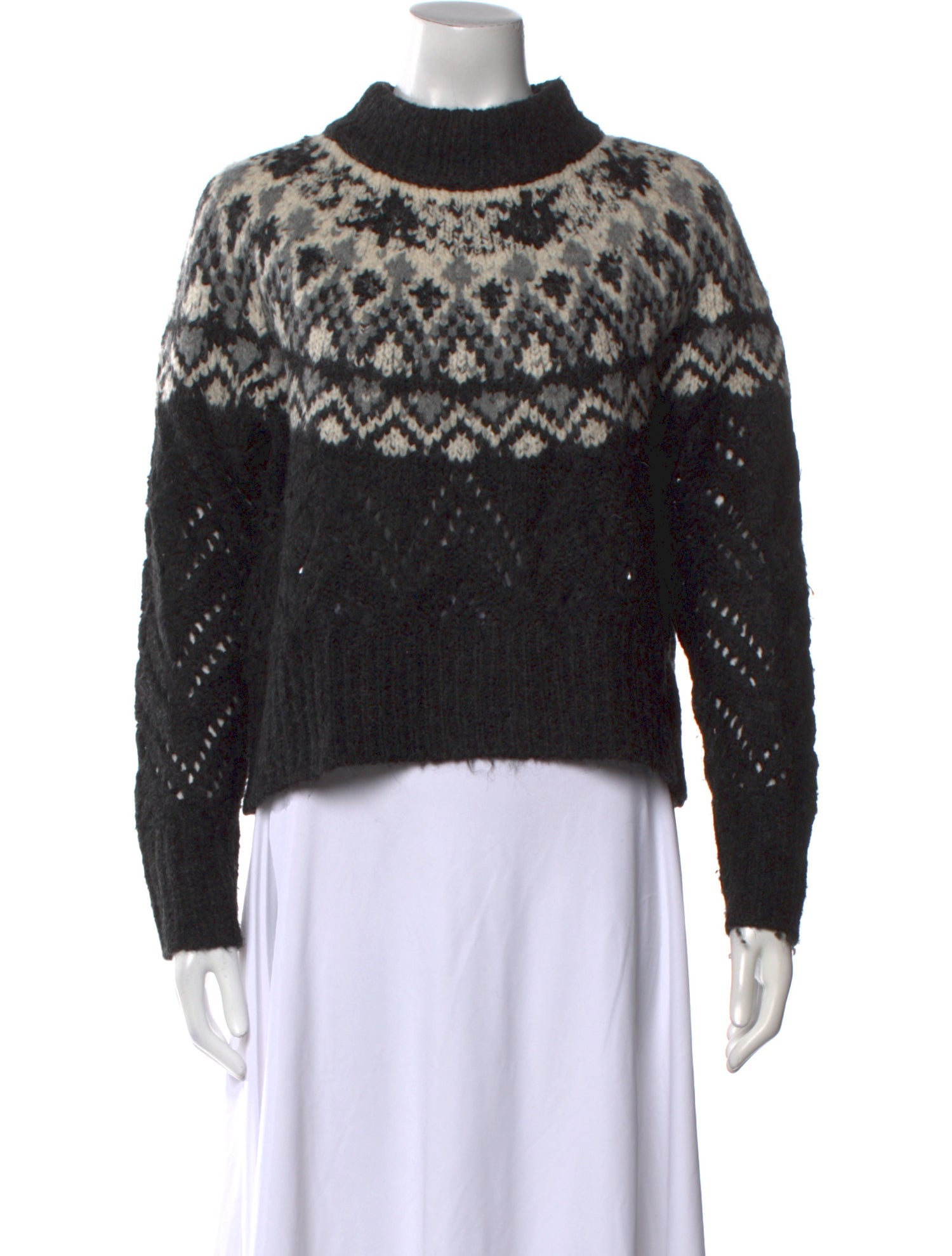 Veronica Beard Printed Turtleneck Sweater