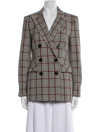 Veronica Beard Plaid Print Blazer