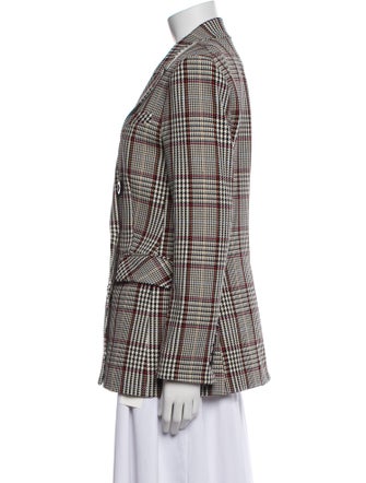 Veronica Beard Plaid Print Blazer
