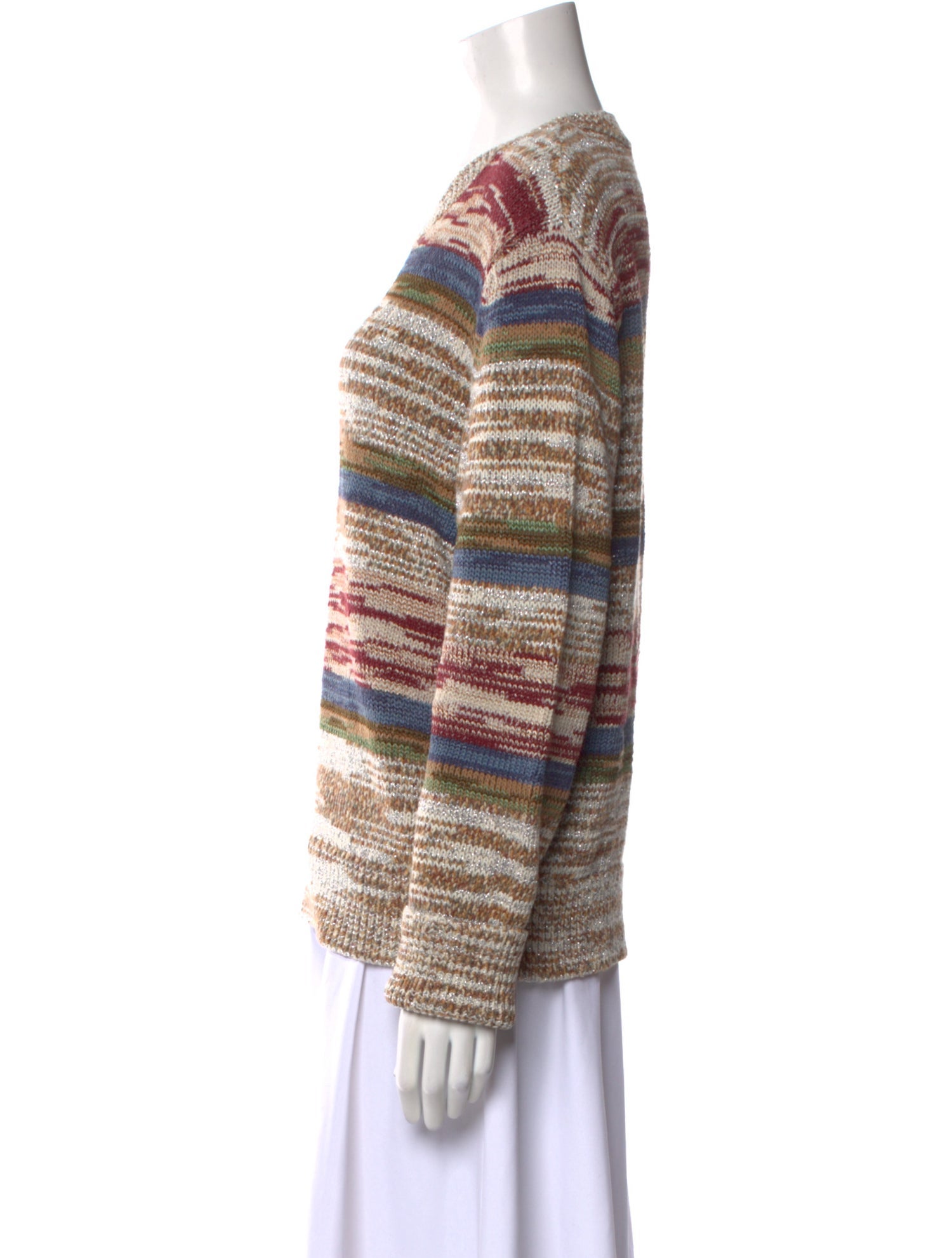 Veronica Beard Striped Scoop Neck Sweater