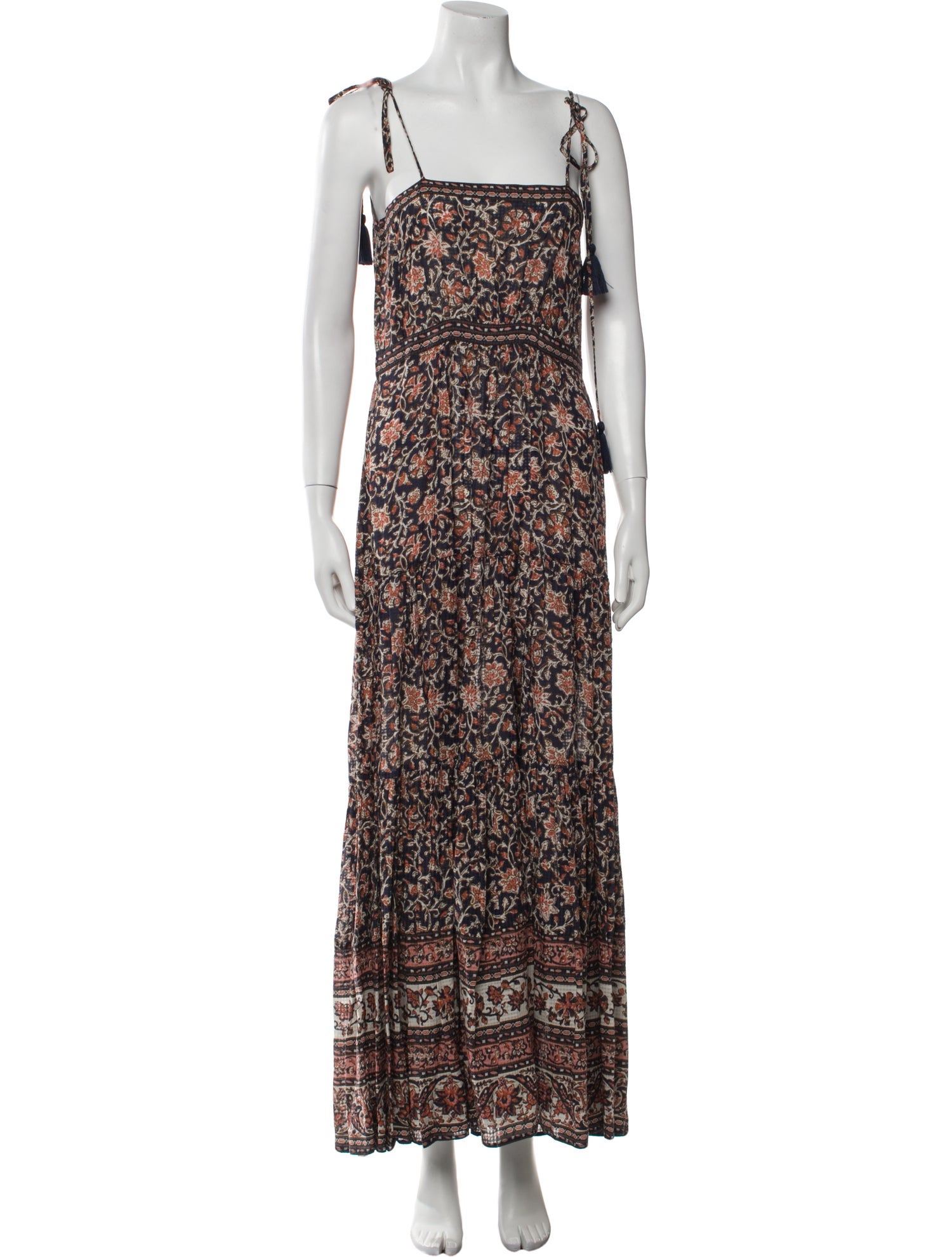 Veronica Beard Floral Print Long Dress