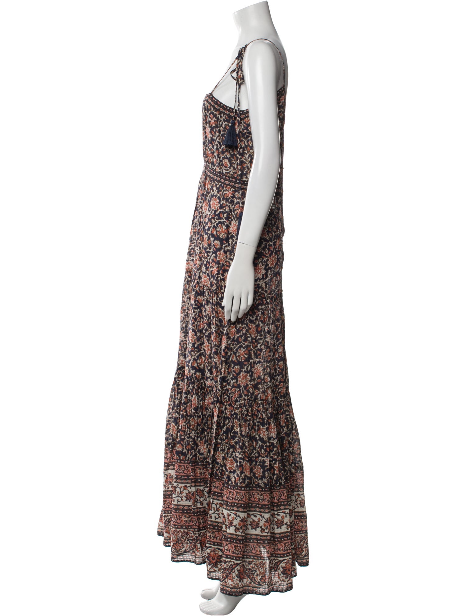 Veronica Beard Floral Print Long Dress