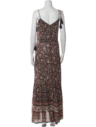 Veronica Beard Floral Print Long Dress