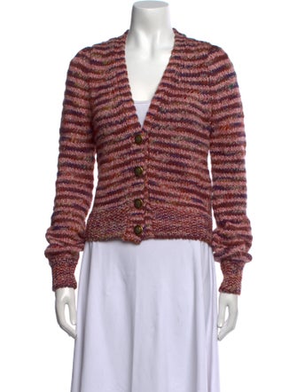 Veronica Beard Striped V-Neck Sweater