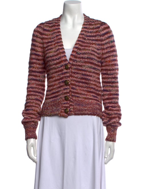 Veronica Beard Striped V-Neck Sweater