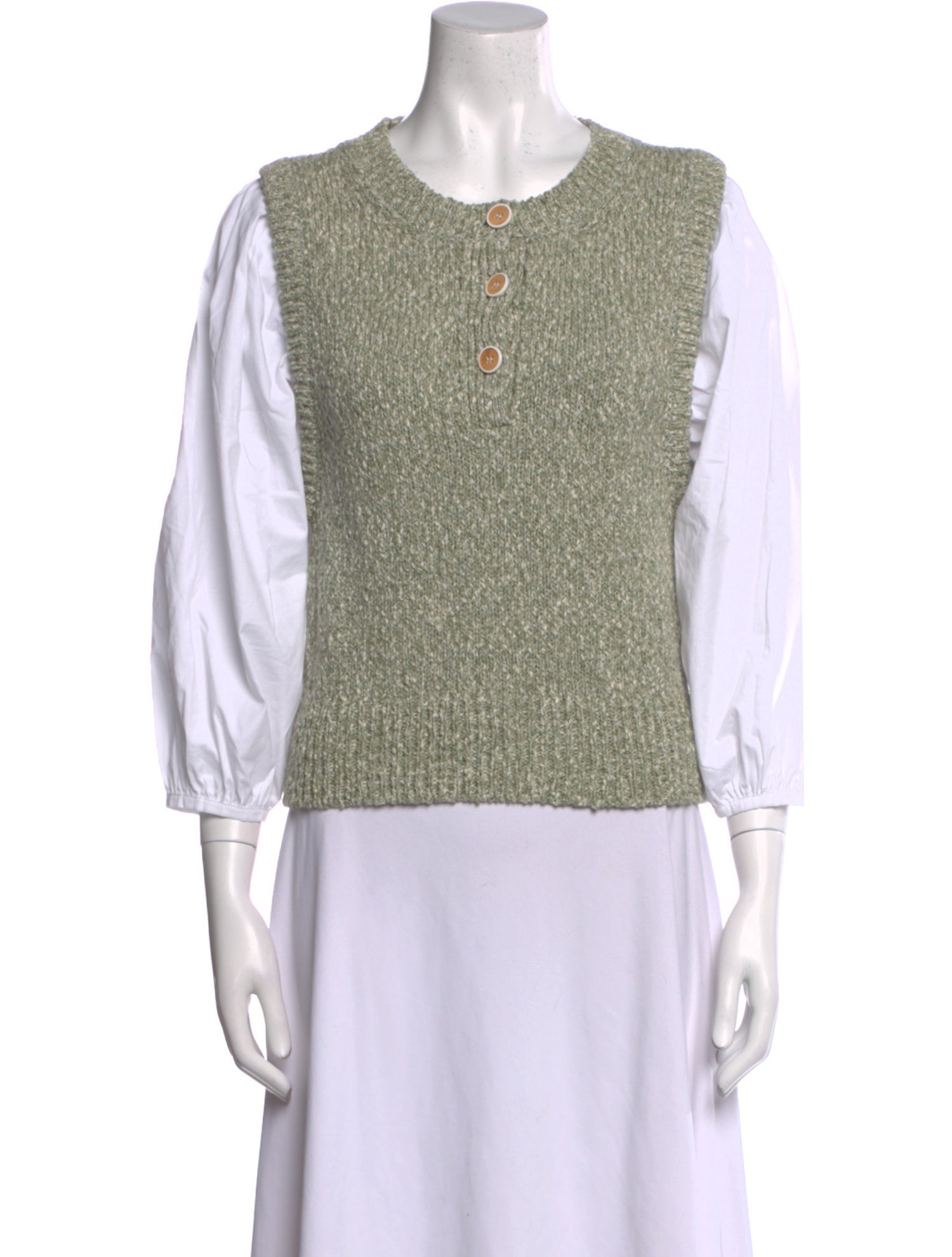 Veronica Beard Crew Neck Three-Quarter Sleeve Sweatshirt