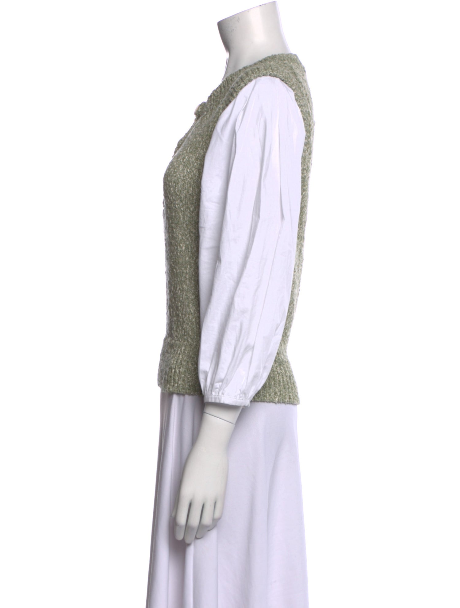 Veronica Beard Crew Neck Three-Quarter Sleeve Sweatshirt