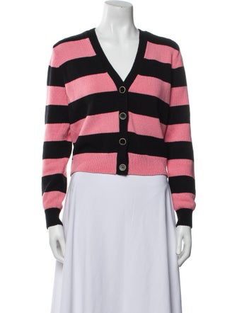 Veronica Beard Striped V-Neck Sweater