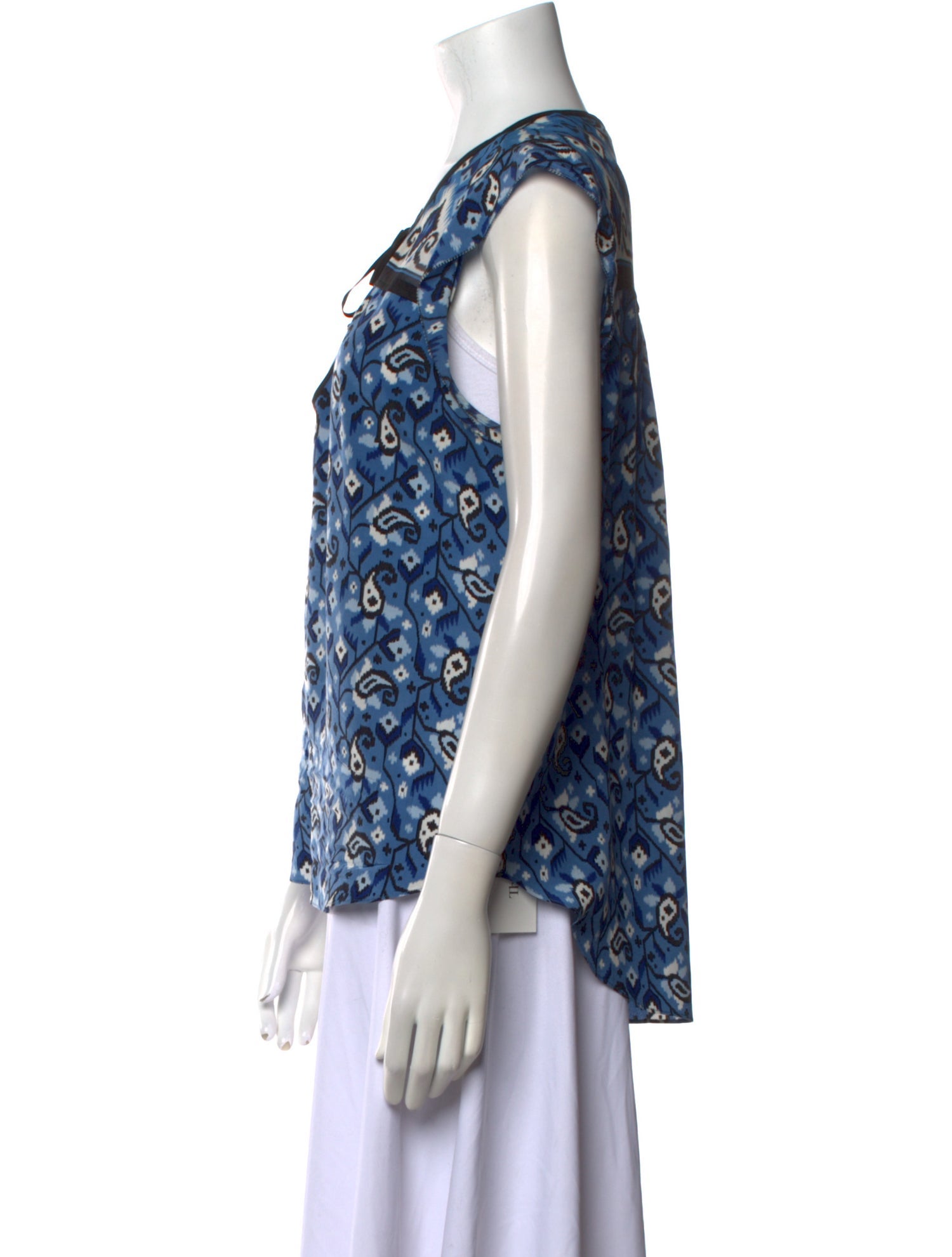 Veronica Beard Silk Paisley Print Blouse