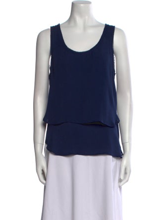 Veronica Beard Silk Scoop Neck Top