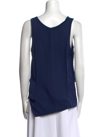 Veronica Beard Silk Scoop Neck Top