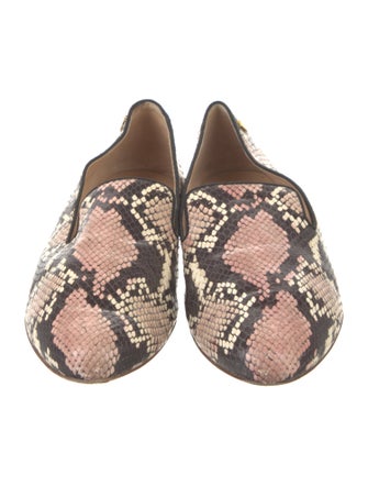 Veronica Beard Embossed Leather Animal Print Loafers