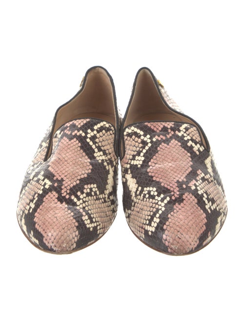 Veronica Beard Embossed Leather Animal Print Loafers