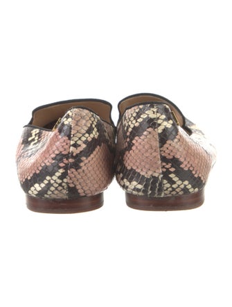 Veronica Beard Embossed Leather Animal Print Loafers