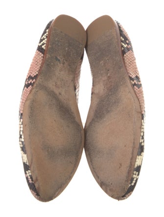 Veronica Beard Embossed Leather Animal Print Loafers