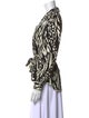 Veronica Beard Animal Print V-Neck Blouse