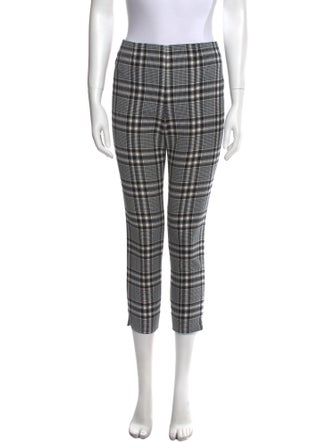 Veronica Beard Plaid Print Skinny Leg Pants