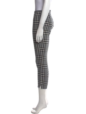 Veronica Beard Plaid Print Skinny Leg Pants
