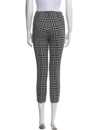 Veronica Beard Plaid Print Skinny Leg Pants