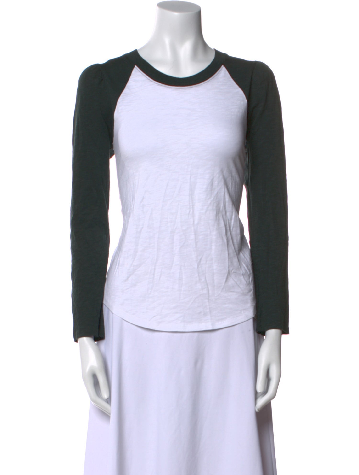 Veronica Beard Scoop Neck Long Sleeve Top