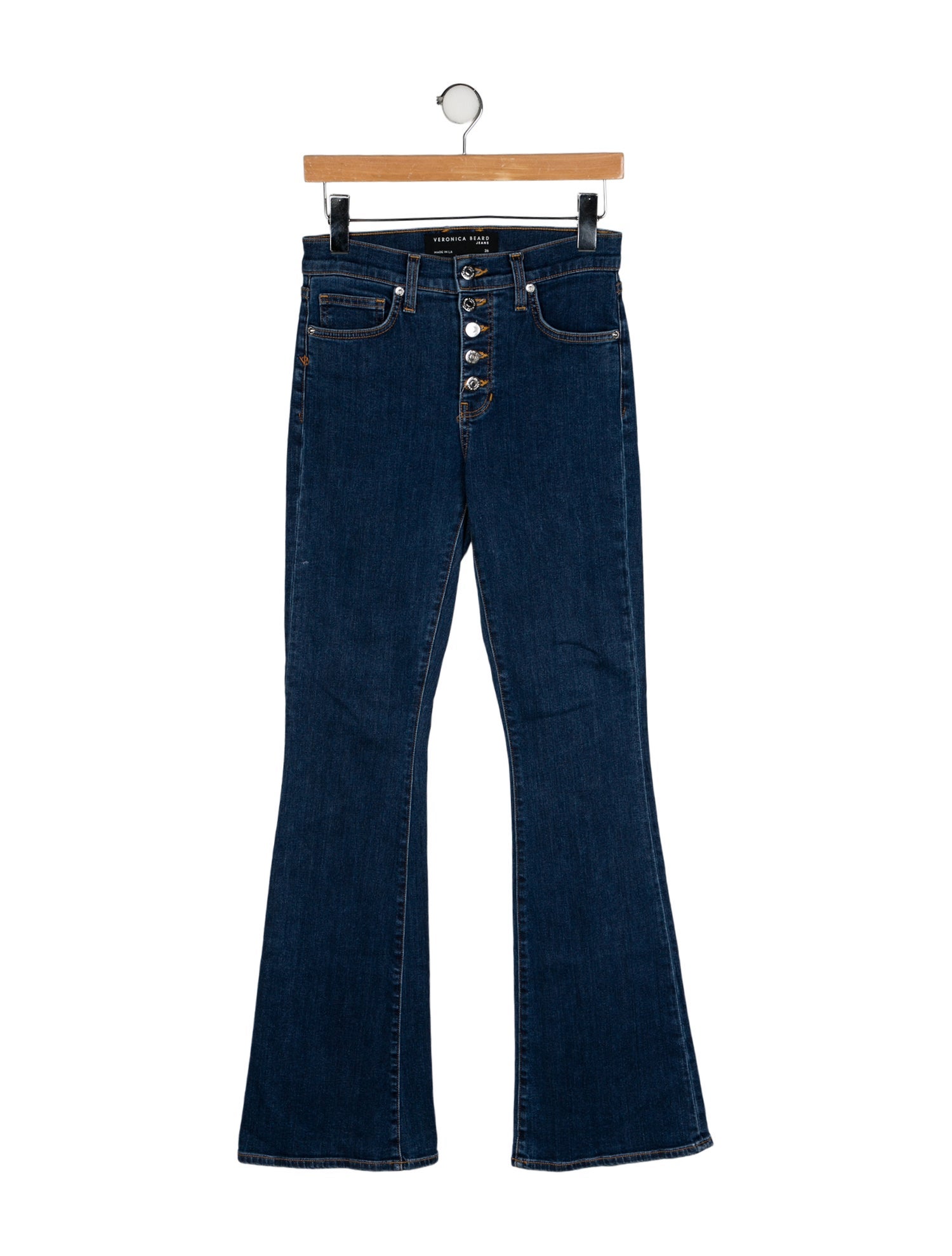 Veronica Beard Mid-Rise Wide Leg Jeans