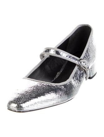 Veronica Beard Leather Mary Jane Flats