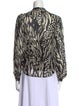 Veronica Beard Silk Animal Print Top