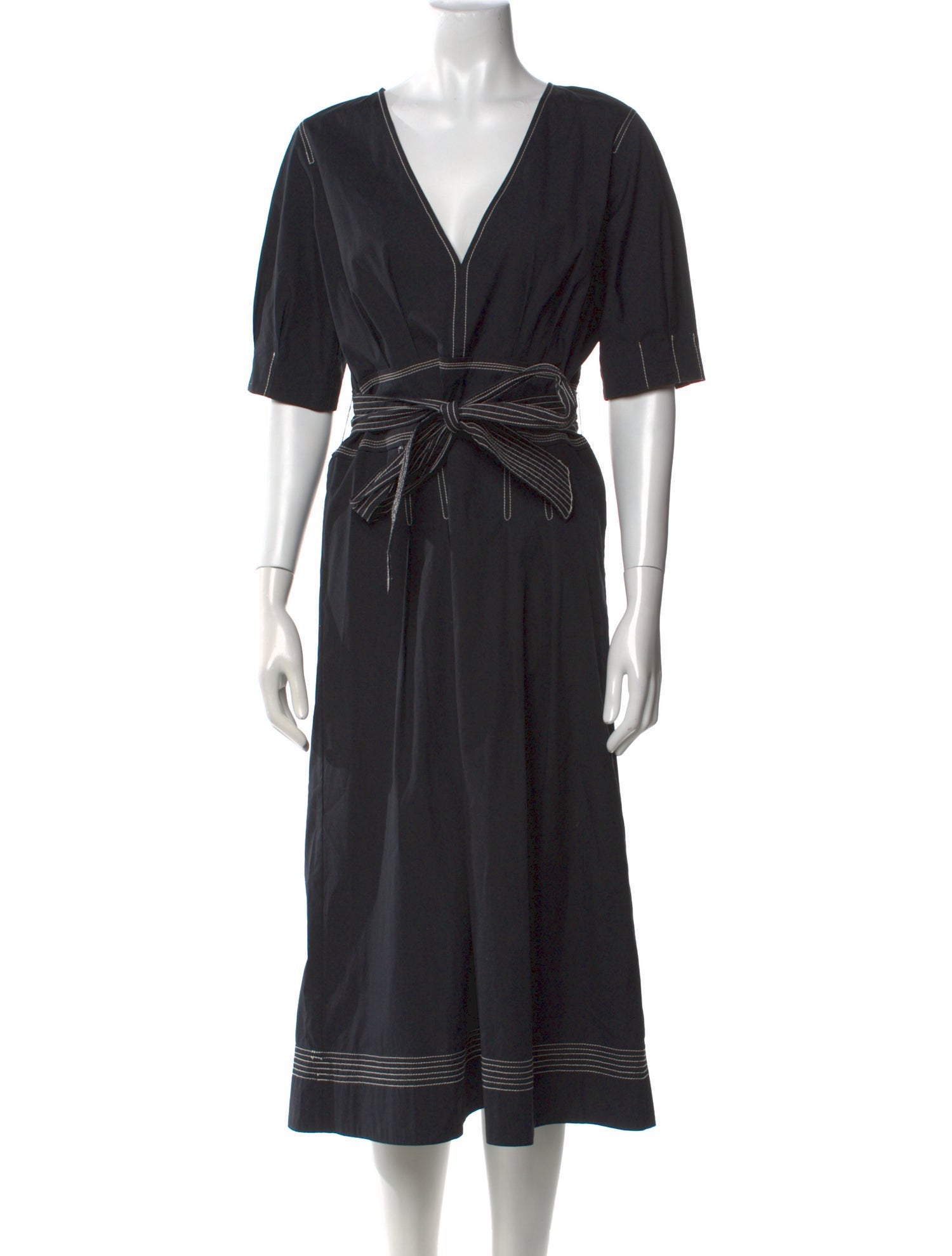 Veronica Beard V-Neck Midi Length Dress
